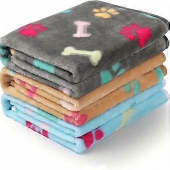 Wärmende Flanelldecke für Hunde und Katzen, weiche Plüschdecke für Betten und Möbel, 3er-Pack