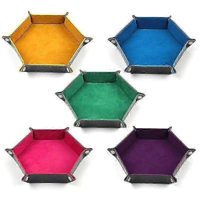 PU Leather Dice Trays Fold & Store Set