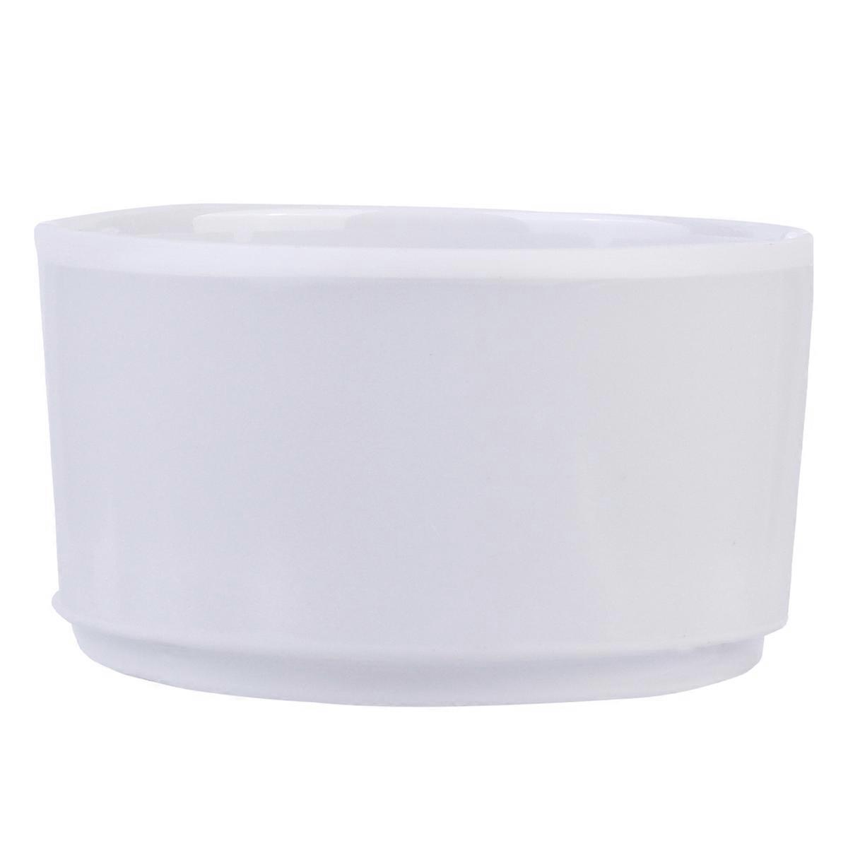 2Pcs White Round Ashtray Set
