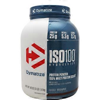 Dymatize ISO 100 Whey Protein Isolate Powder Fudge Brownie, 3 Lbs (Pack of 1)