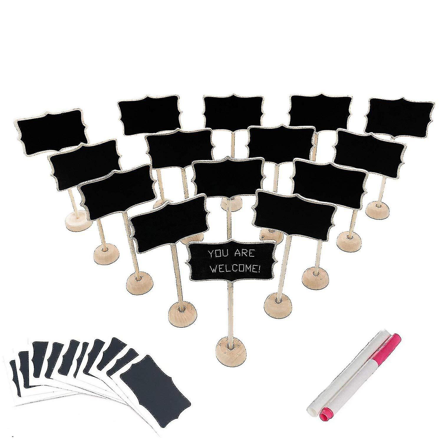 15pcs Small Chalkboard Holder Place Cards For Table Tags