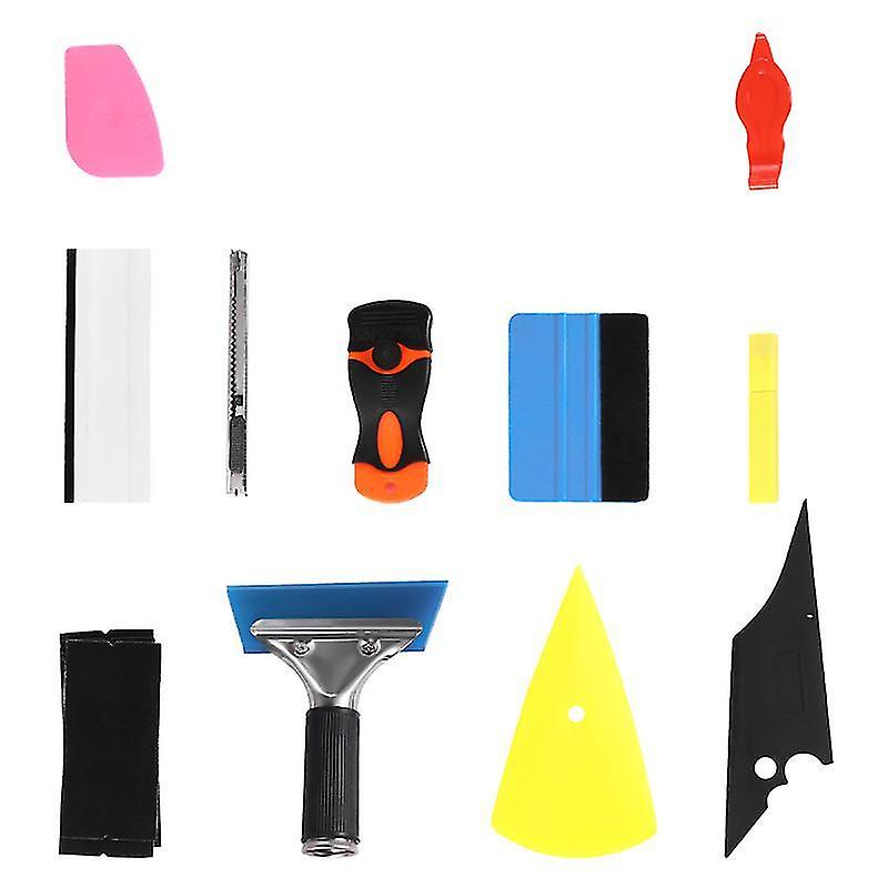 17X12cm Assorted Color Vehicle Decor Accessory Sets Window Tint Tool Kit Includes Squeegee Scrapper
