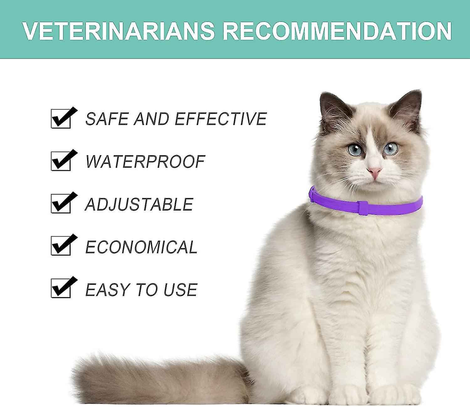 2 Pack Cat Flea Collar,flea Collar For Cats Easy To Repels Fleas Ticks