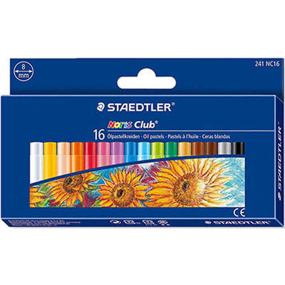 Staedtler Noris Club Oil Pastels Pack of 16 Assorted Colors Ages 4+ and Up