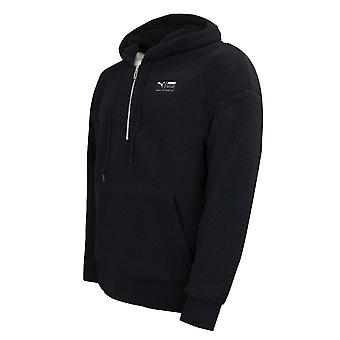 Puma Graphic Logo Long Sleeve Black Mens Sherpa Hoodie 577693 01