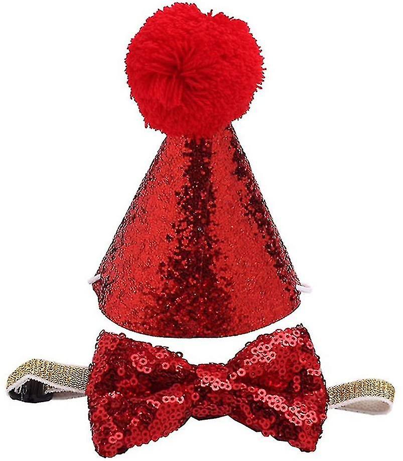 2-piece Pet Hat Pet Bow Tie