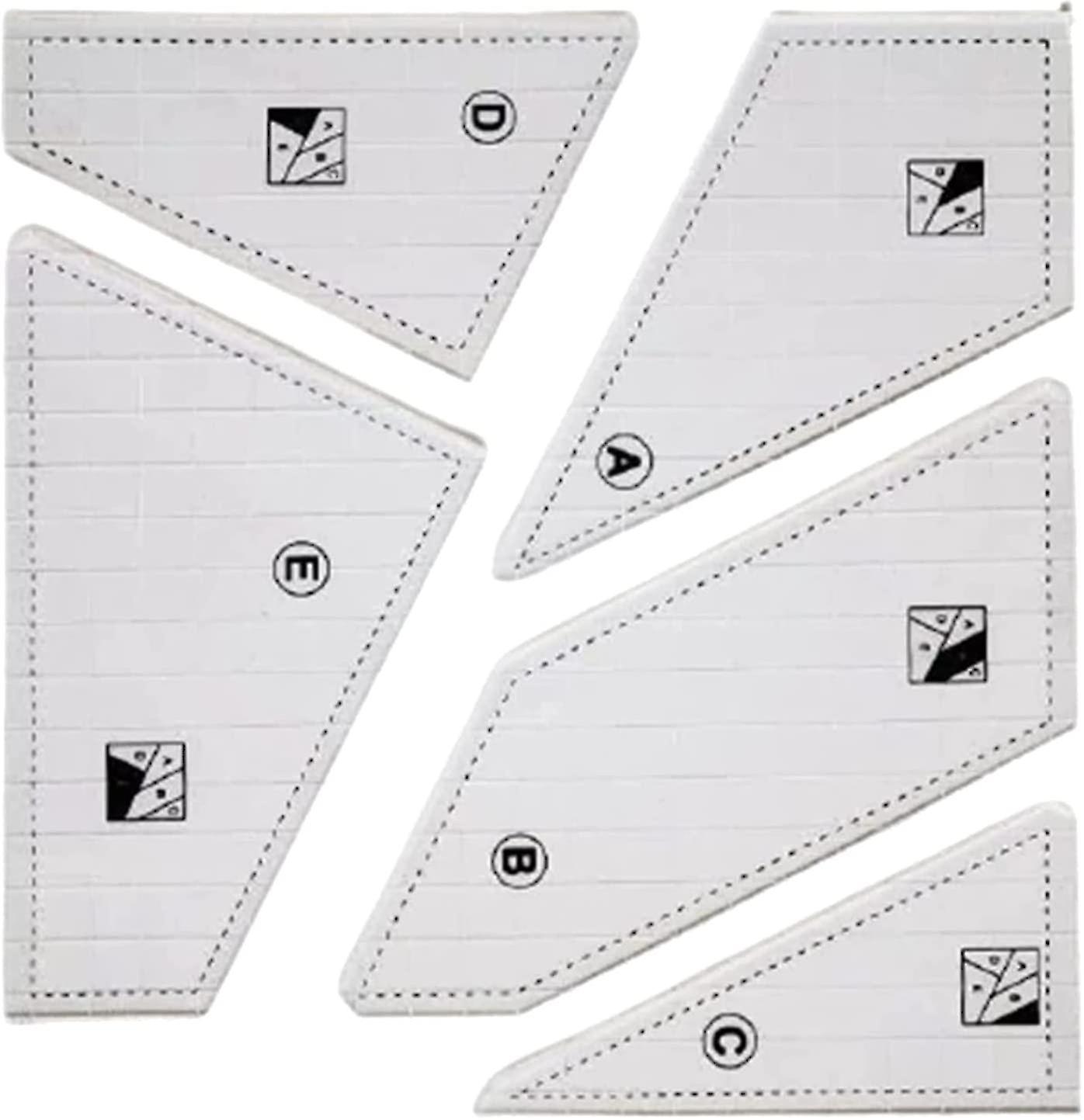 Syningslinealsæt til patchwork-skræddersyede skabeloner