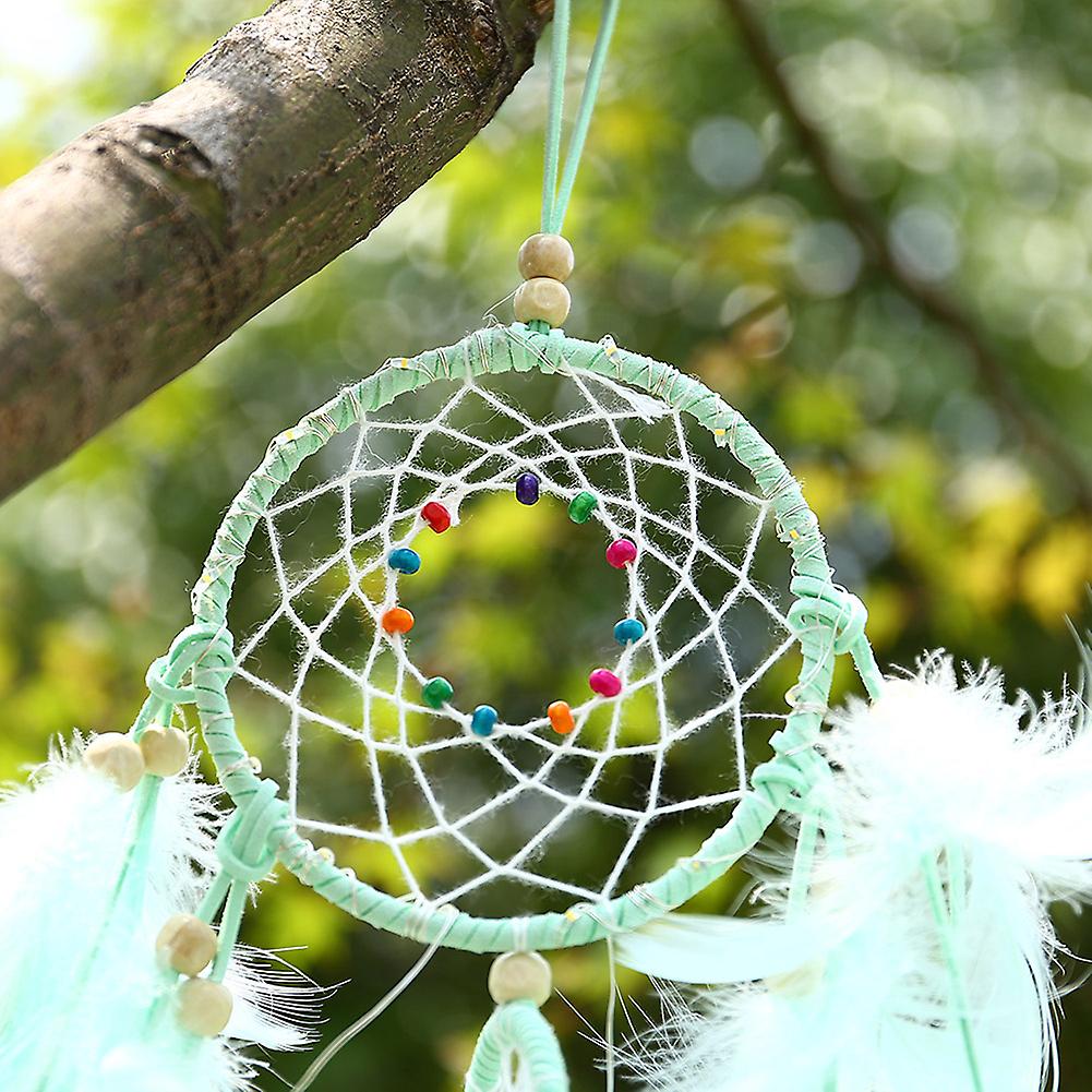 LED Colored Light Dream Catcher Feather Handmade Dreamcatcher with String Light
