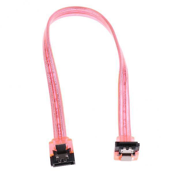 2xSATA III 6.0 Gbps Cable with Locking Latch and 1 x 90-Degree Plug Pink