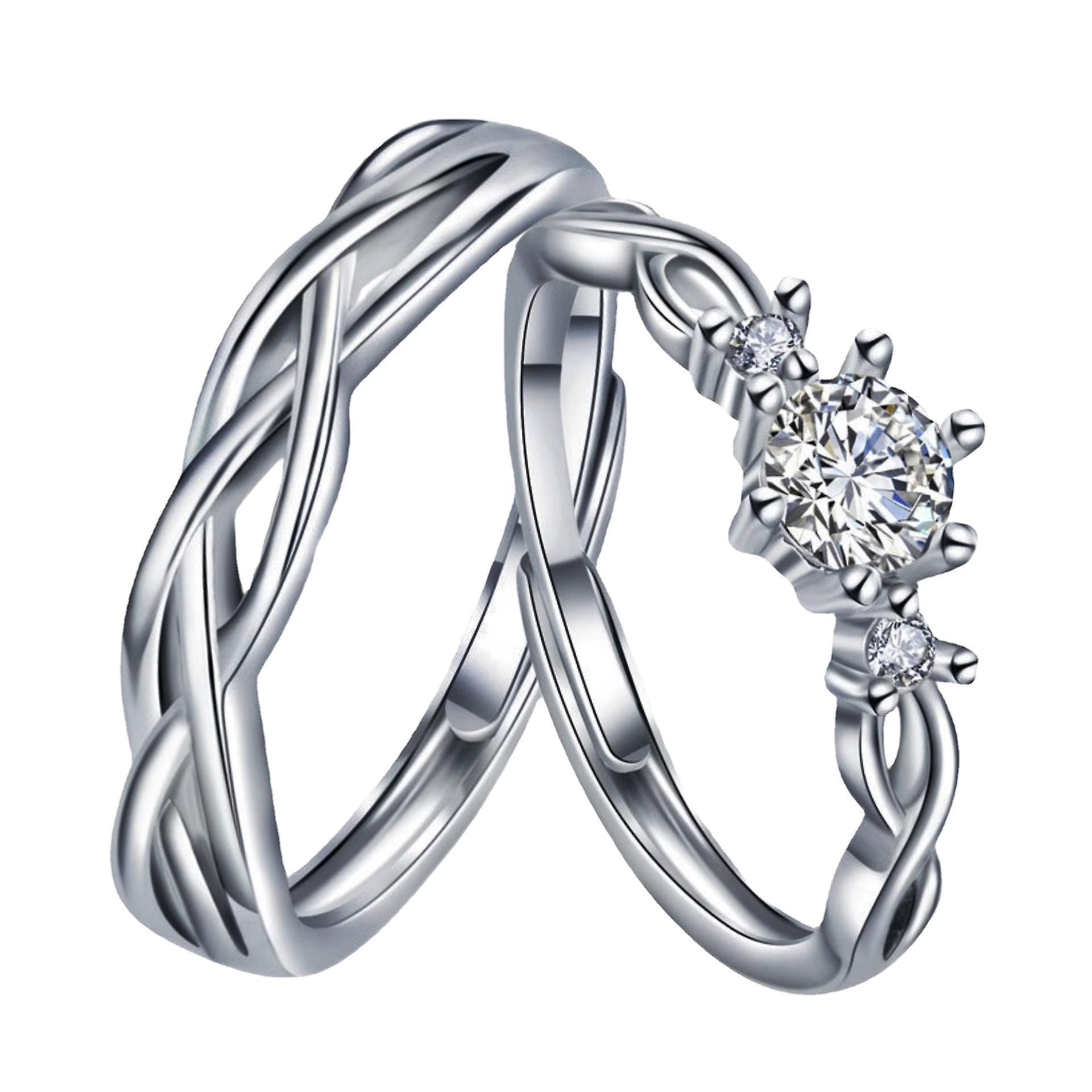 Couple Ring Set Zirconium Ring