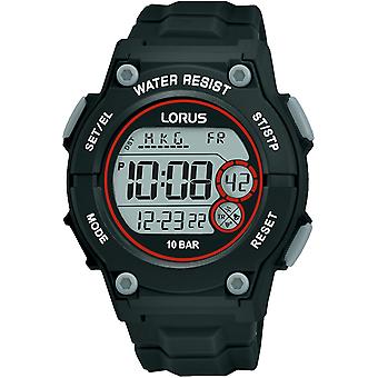 Lorus sport man digital men's quartz watch with silicone bracelet R2329PX9