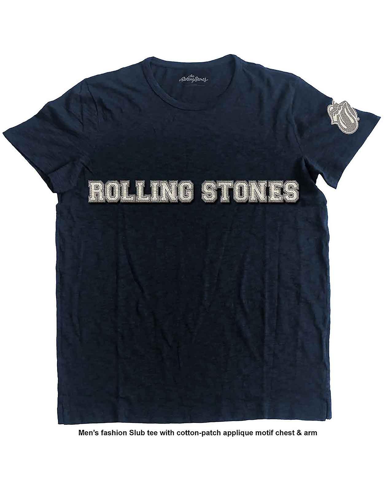 The Rolling Stones Tongue Applique Motif T Shirt