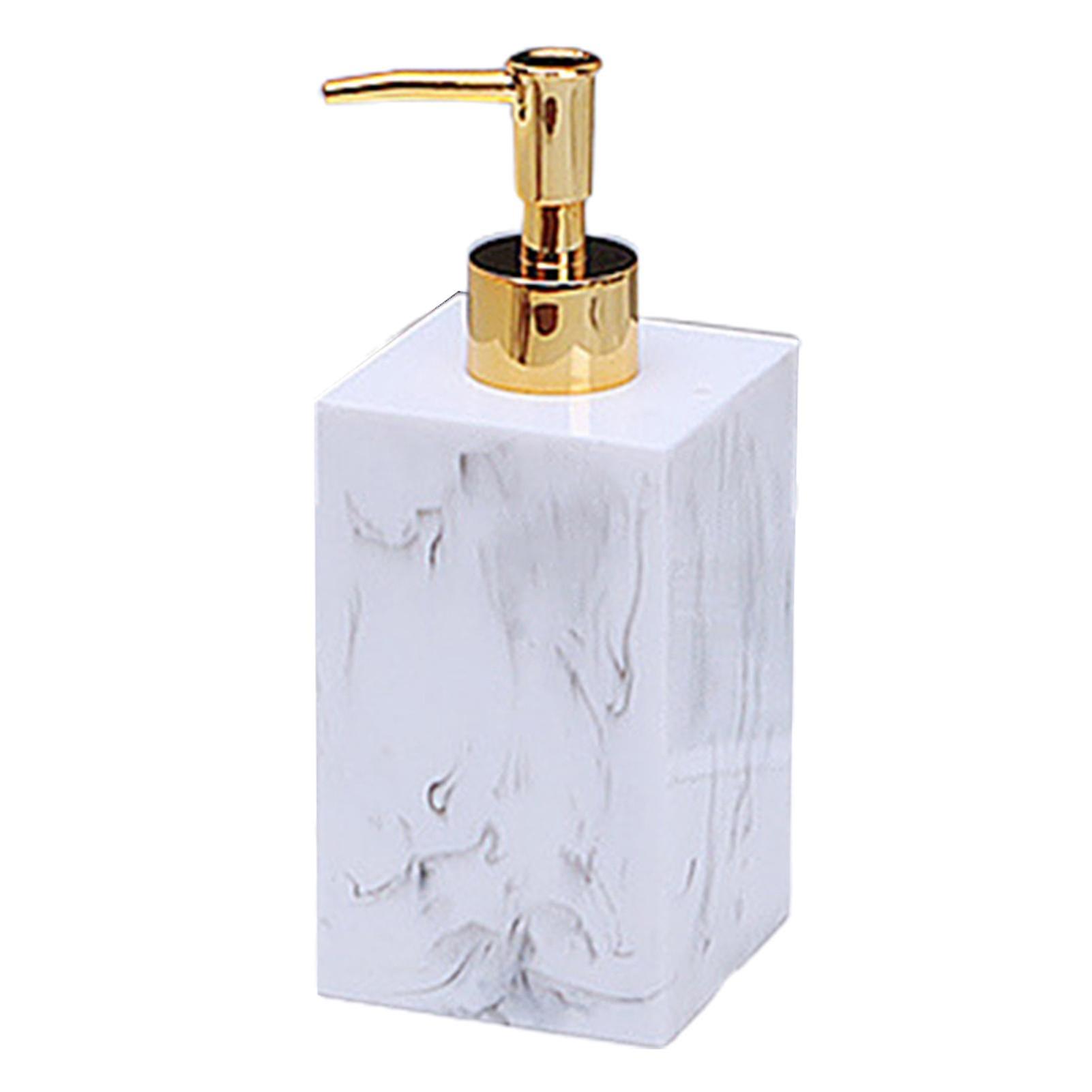 500ml Empty Hand Sanitizer Bottle Refillable Versatile Resin Marbling Press Lotion Dispenser For Bathroom