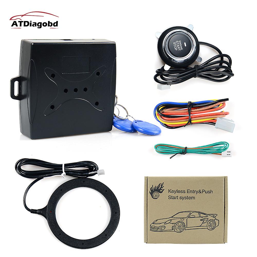Anti-theft System Car Alarm Start Stop Engine Starline Push Button Rfid Lock Ignition Switch Keyless Entry System Starter