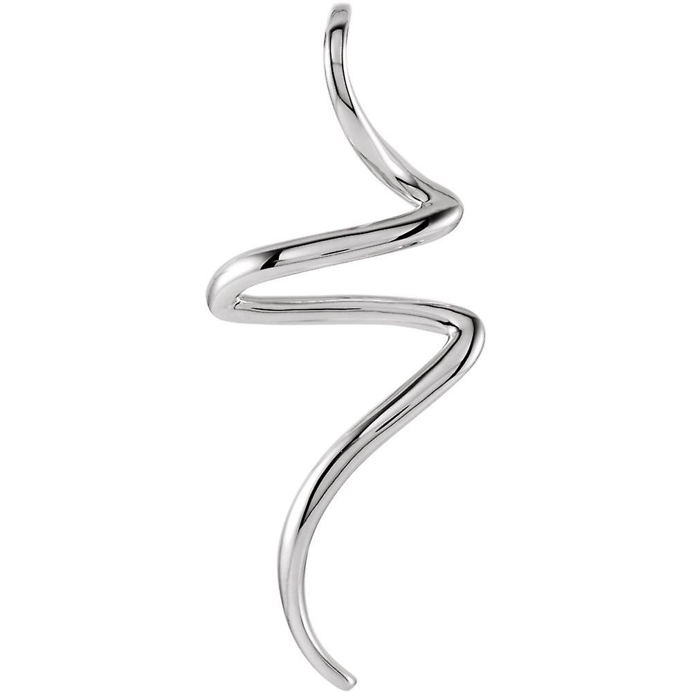 14Kホワイトゴールドフリーフォームペンダントネックレス-女性用ペンダント - 2.3グラム