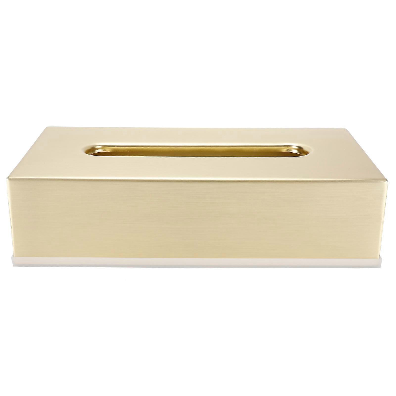 Tissue Box Innovative Rectangular 304 Stainless Steel Napkin Paper Holder Container Gold