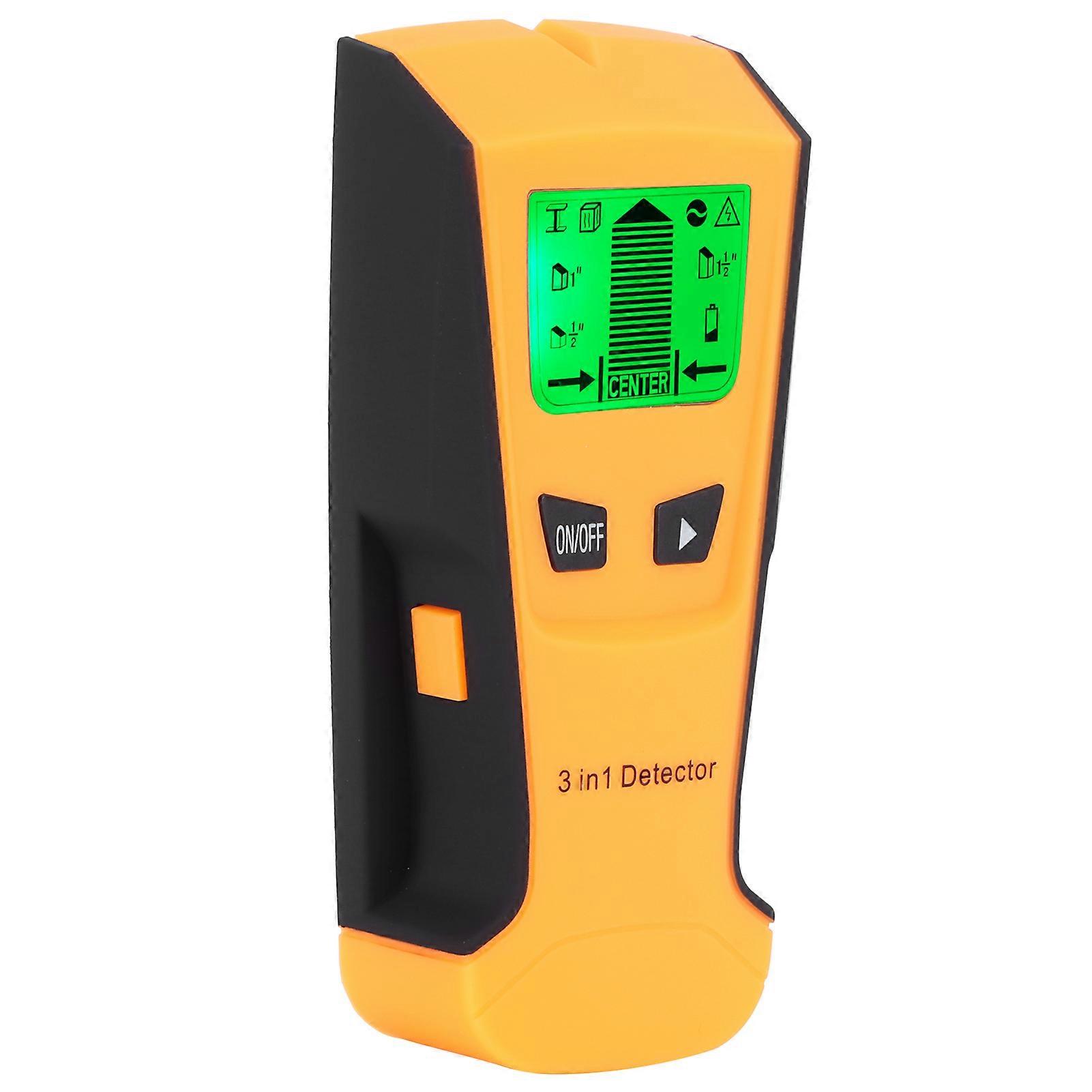 3 in 1 Metal/Wire/Stud Detector, Handheld Wall Scanner, Detection Device, LCD Display, Orange