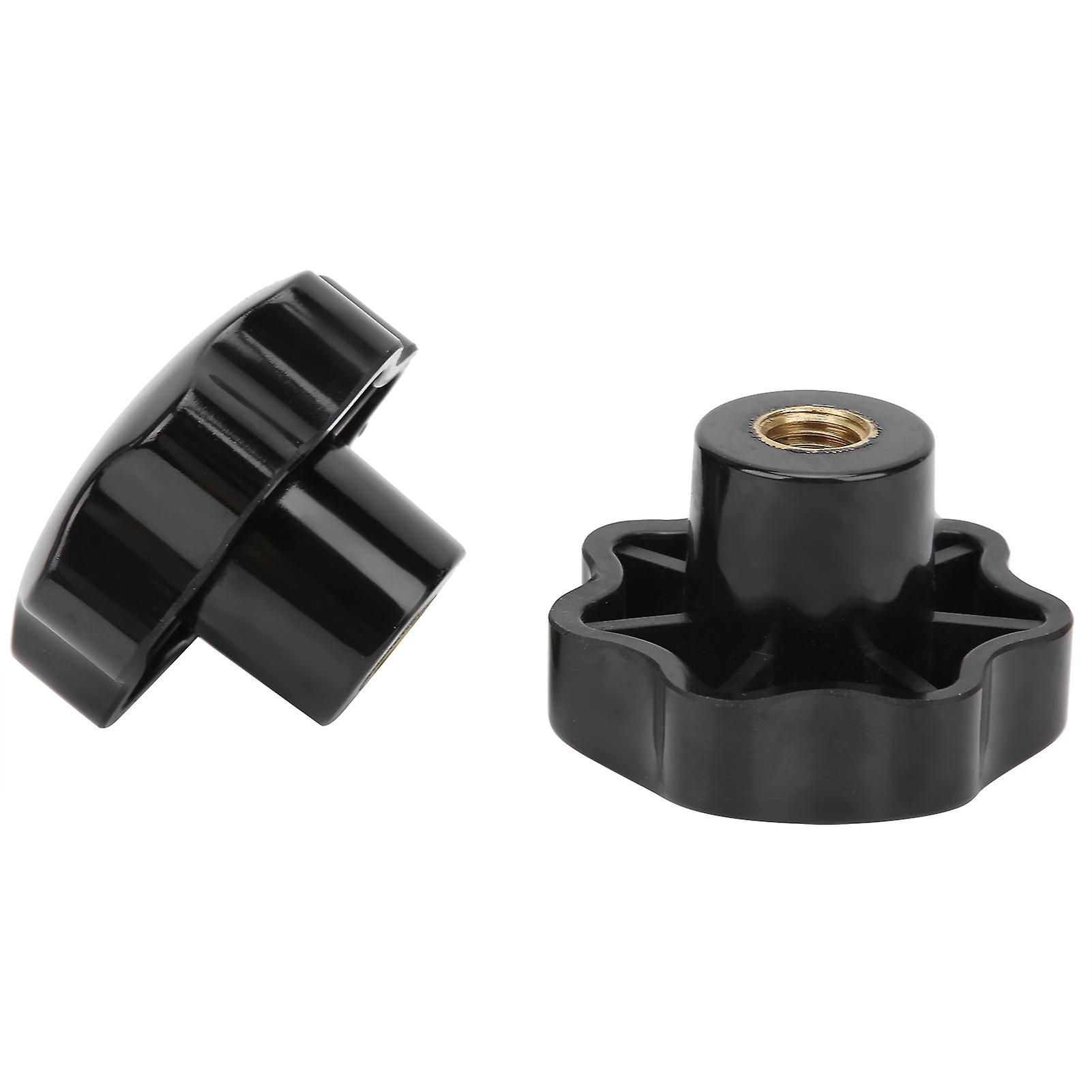 2Pcs M16 x 80mm Female Thread Clamping Knobs with Brass Core