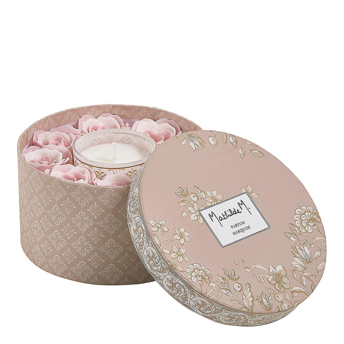 Kaars En Zeep Rozen Set - Marquise