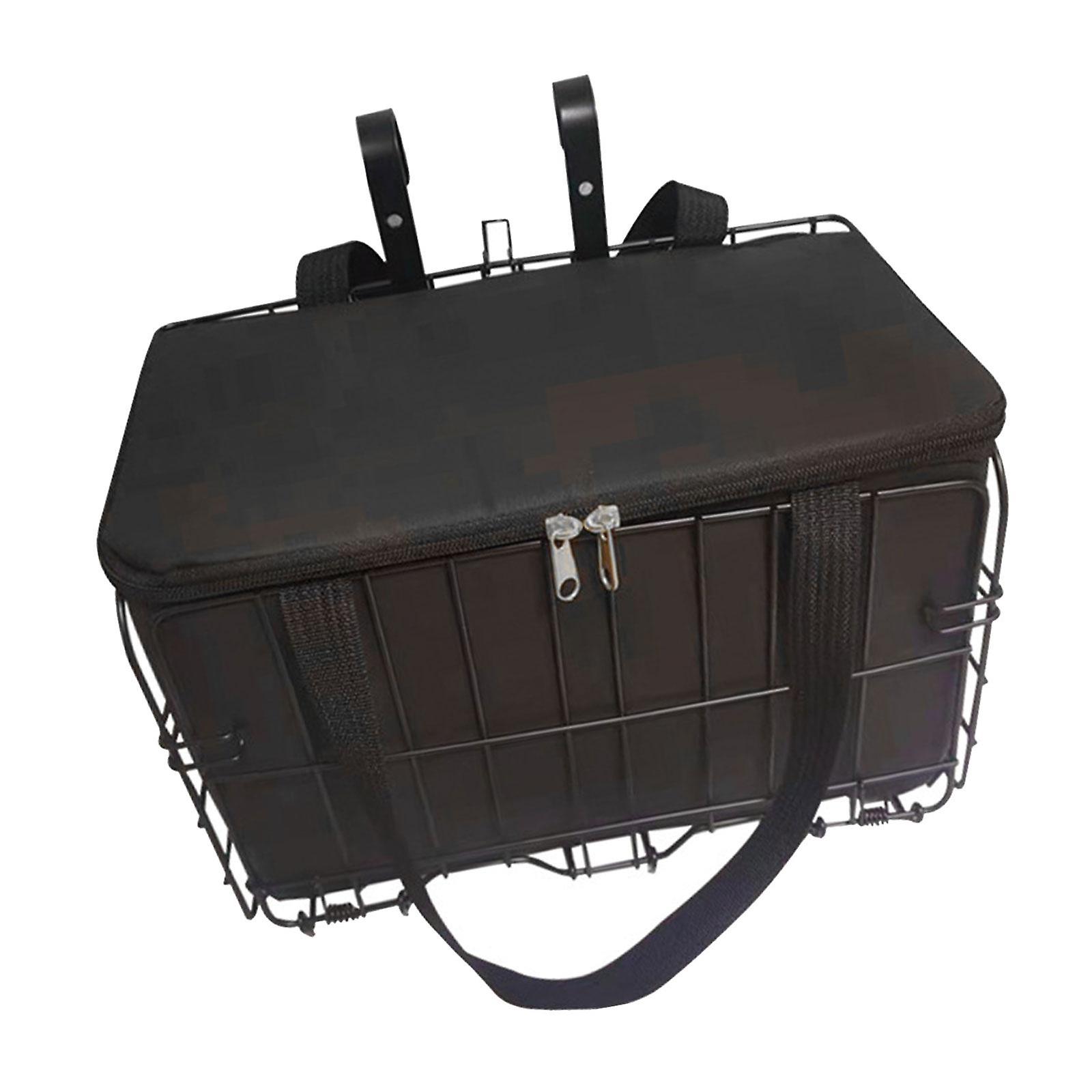 Front Handlebar Bike Basket with Storage Bag Multipurpose for Riding Storage