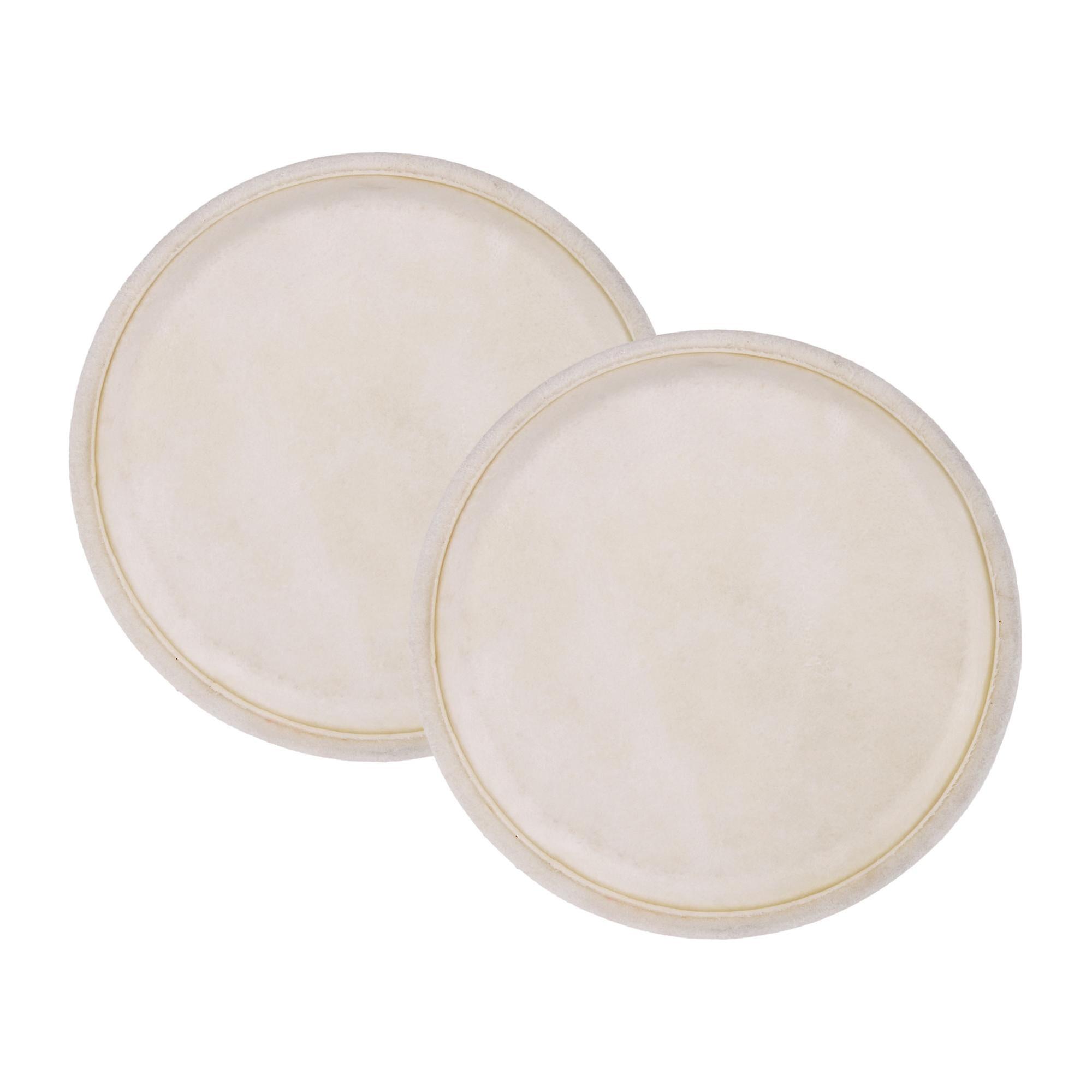 Drum Heads 9 Inch Round Natural Gloss Finish Skin Head For Drums Beige Pack Of 2 Ppm-2532