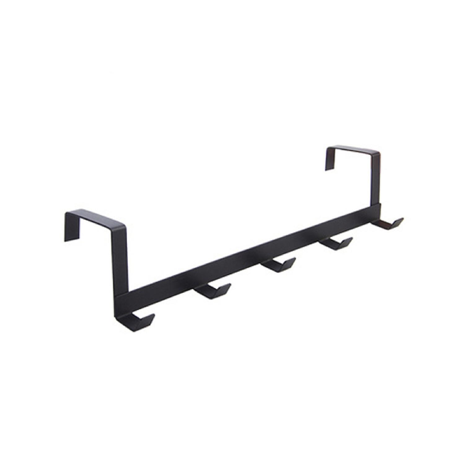 Coat Hanger Versatile 5-hook Design Punch-free Over Door Hook for Kitchen