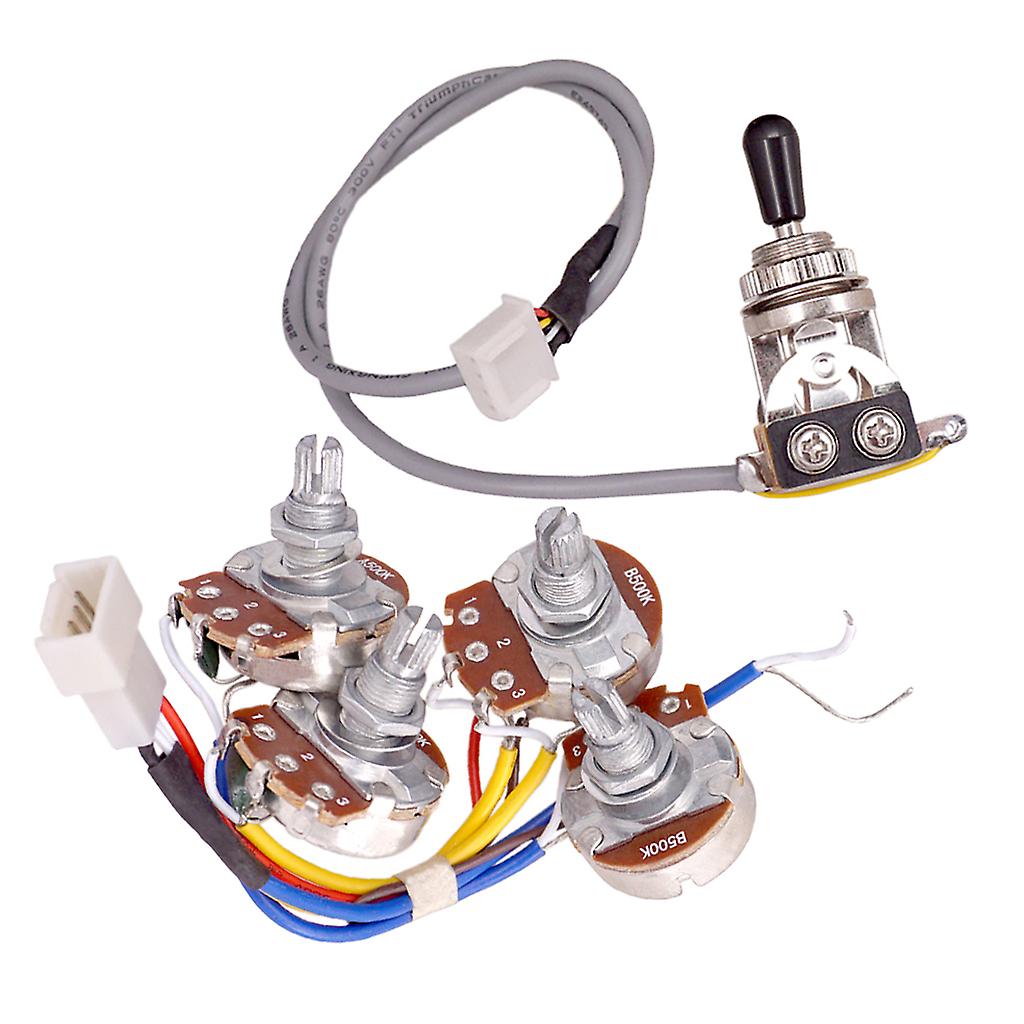 Guitar Circuit Wiring Kit Tone Volume Control A500K B500K Pots Switch for LP