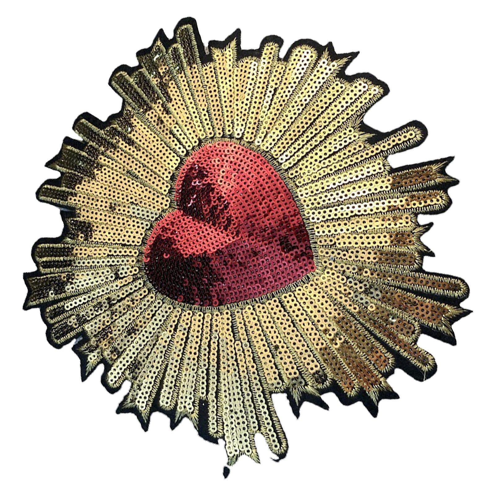 Embroidered Flower Patches Gradient Pattern Skin Friendly Cloth DIY Sewing Patches Iron On Patches 