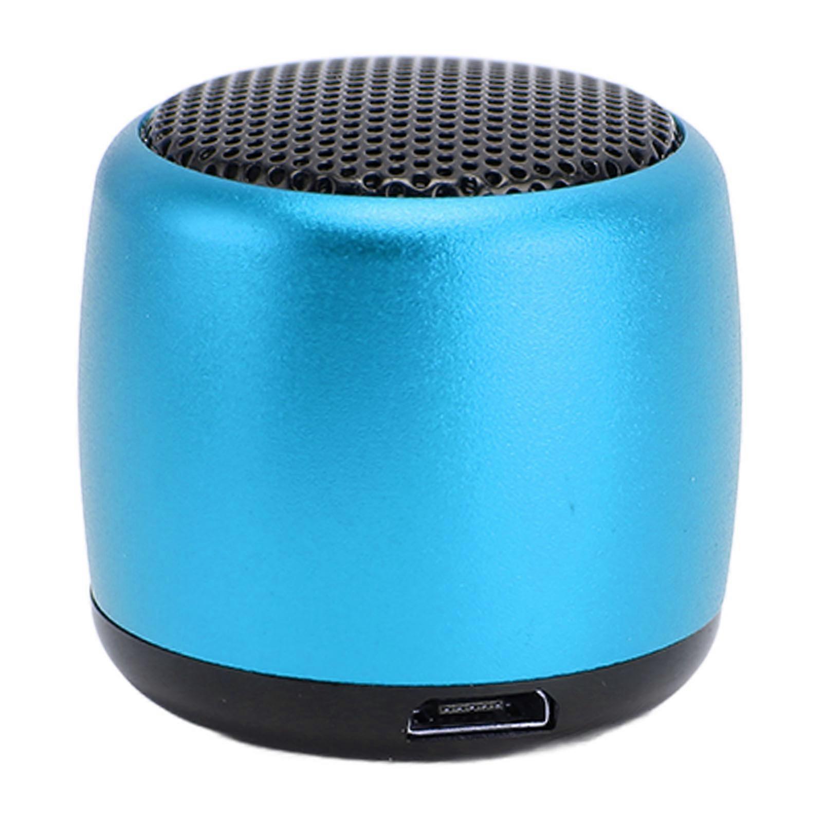 Mini Bluetooth Speaker Heavy Subwoofer USB Rechargeable Metal Portable Wireless Speaker for Phone Tablet PC Blue 