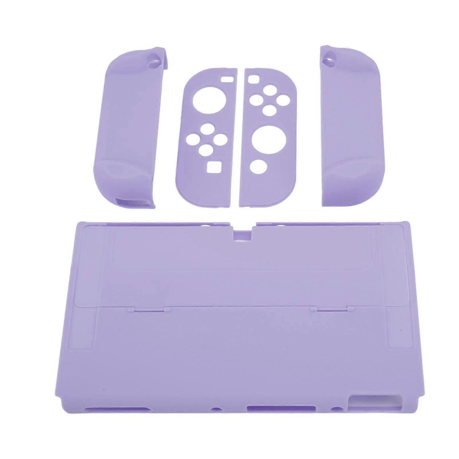 Protective Case for Switch Color Shell Full Protection Ergonomic Hand Grip Game Console Housing Cover Purple