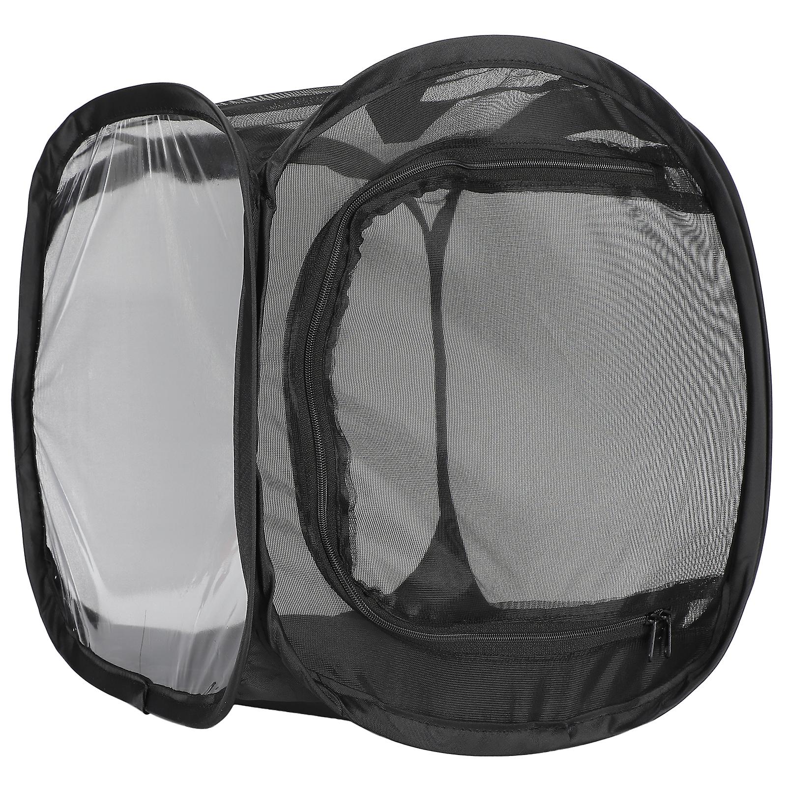 Insect Mesh Black Cage Foldable Mantis Butterfly Habitat Net Outdoor Reptile Hunting Breeding Tool