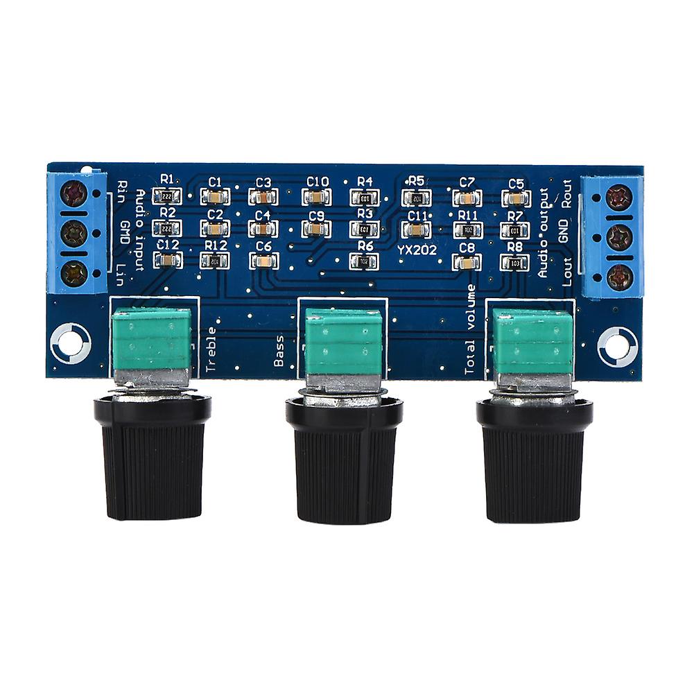 YX202 Passive Tuning Attenuated Volume Control Board with High and Bass Adjustment Regulator for Audio Systems