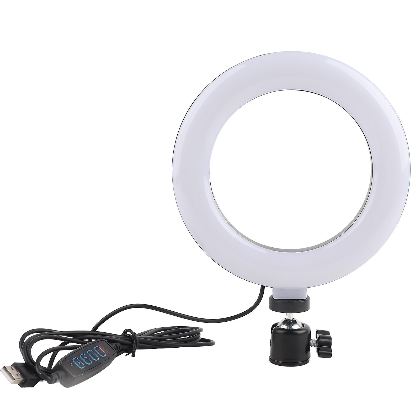 6 Inch Ring Shape Photography Lighting 3 Colors Adjustable Fill Light USB Interface