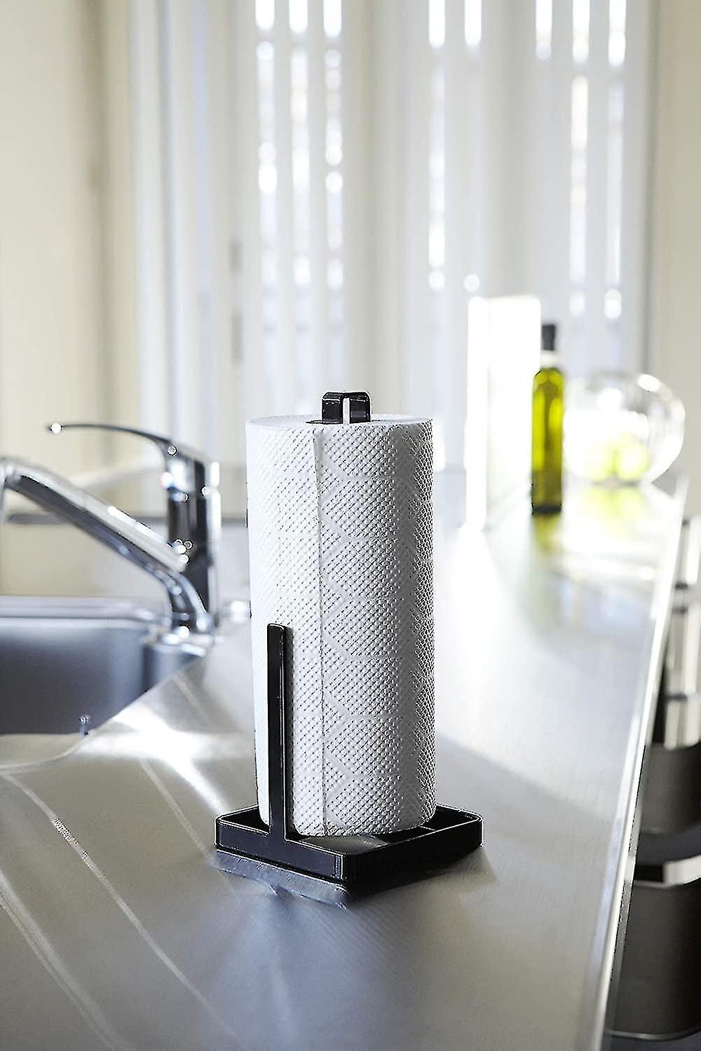Tower Kitchen Paper Holder Roll Holder, Steel, Black
