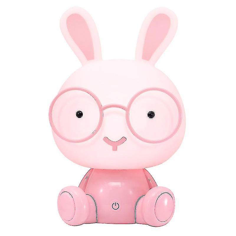Wearing Glasses Cute Rabbit Touch Night Light Nursery Led Emergency Li