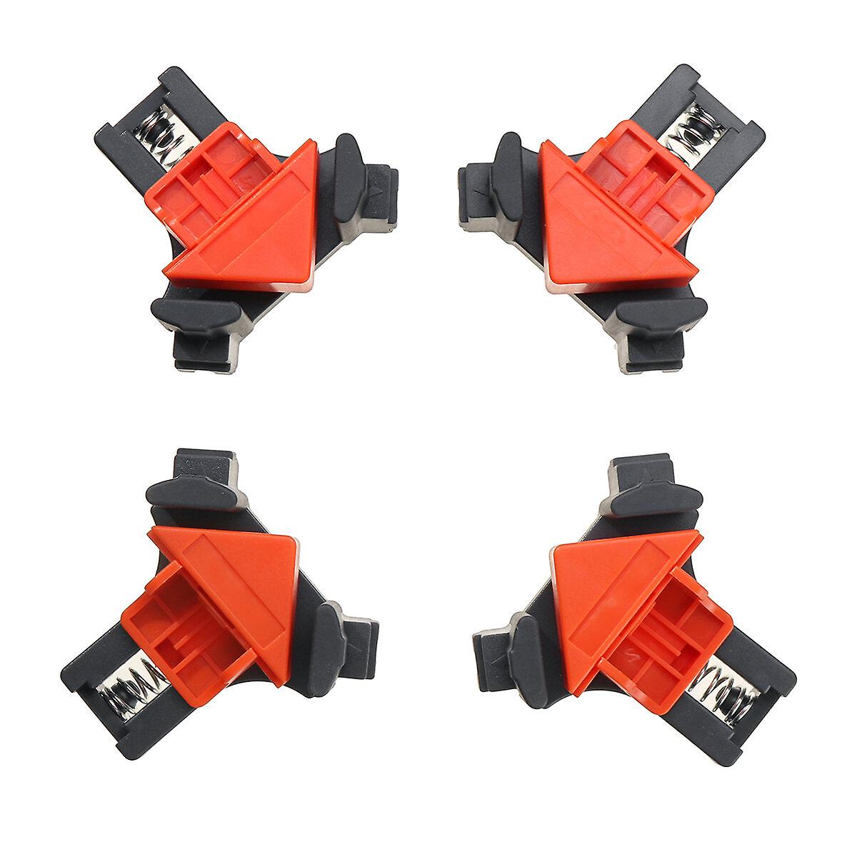 4Pcs Adjustable 90 Degree Corner Clamp - Right Angle Woodworking Clip Tool