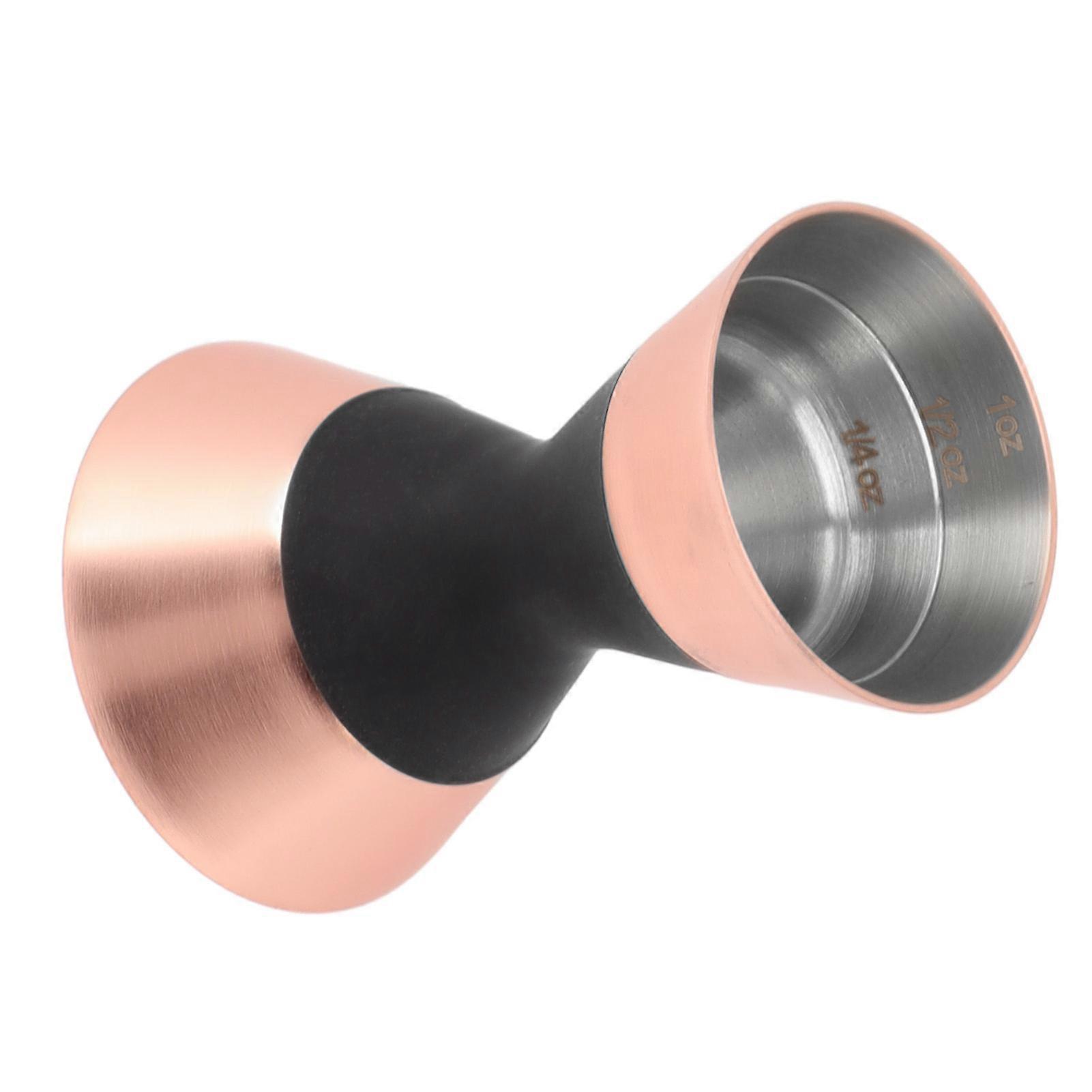 Cocktail Jigger Double Sided Stainless Steel Shot Measure Jigger with Scale for Home Bar Copper Plating