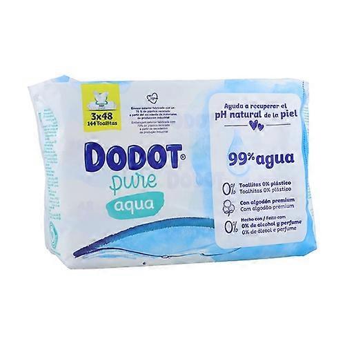 Pack of Aqua plastic free wipes 144 units