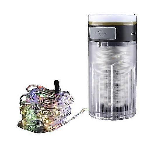 Multi functional outdoor camping light rainbow lighting camping light tent light portable retractable light string ambient light