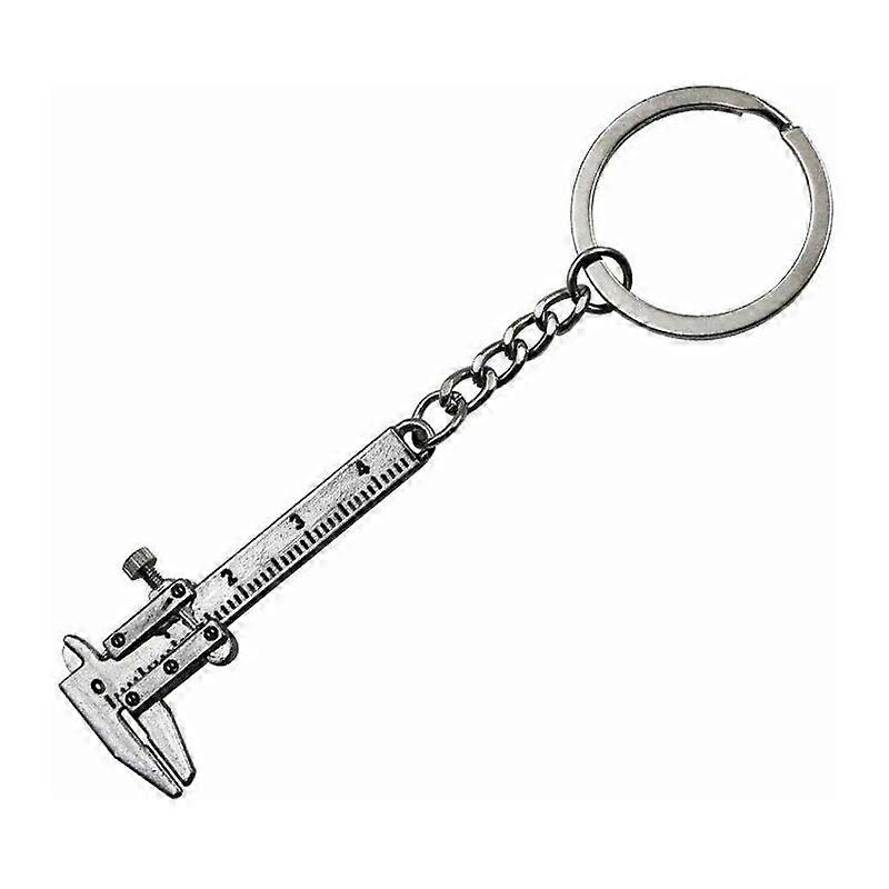 15pcs New Portable 0-4cm Mini Vernier Caliper Keychain Measurement Gauging Tools Keyring Style Simulation Model Ruler Vernier Caliper Fashion Design