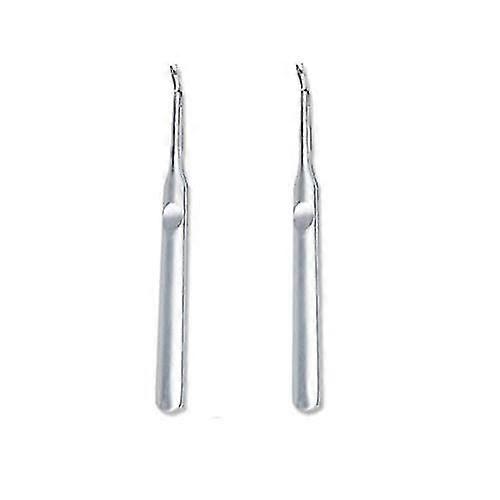 2er-Pack Edelstahl Nagelhautschieber Peeling Gabel Trimmer Professional Cuticle Trimmer