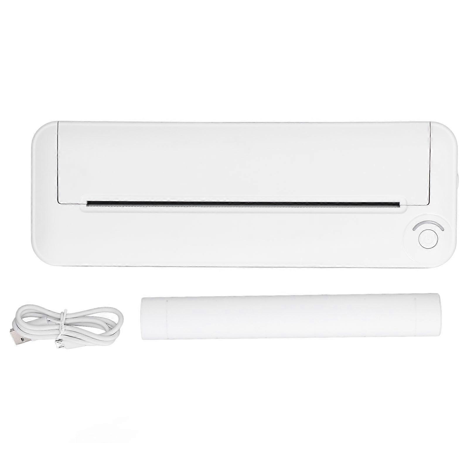 WiFi Thermal Printer Wireless Remote Inkless Printing Machine A4 Paper Printer White Built in Battery NO.0560