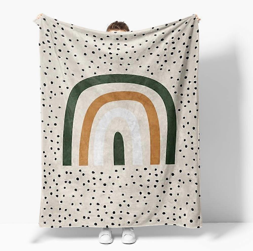 بطانية طفل للأولاد والبنات بطانية ناعمة أفخم من الصوف قوس قزح بطانيات ديكور الحضانة للأطفال الصغار مع بطانيات مطبوعة لحيوانات الغابات لبا.