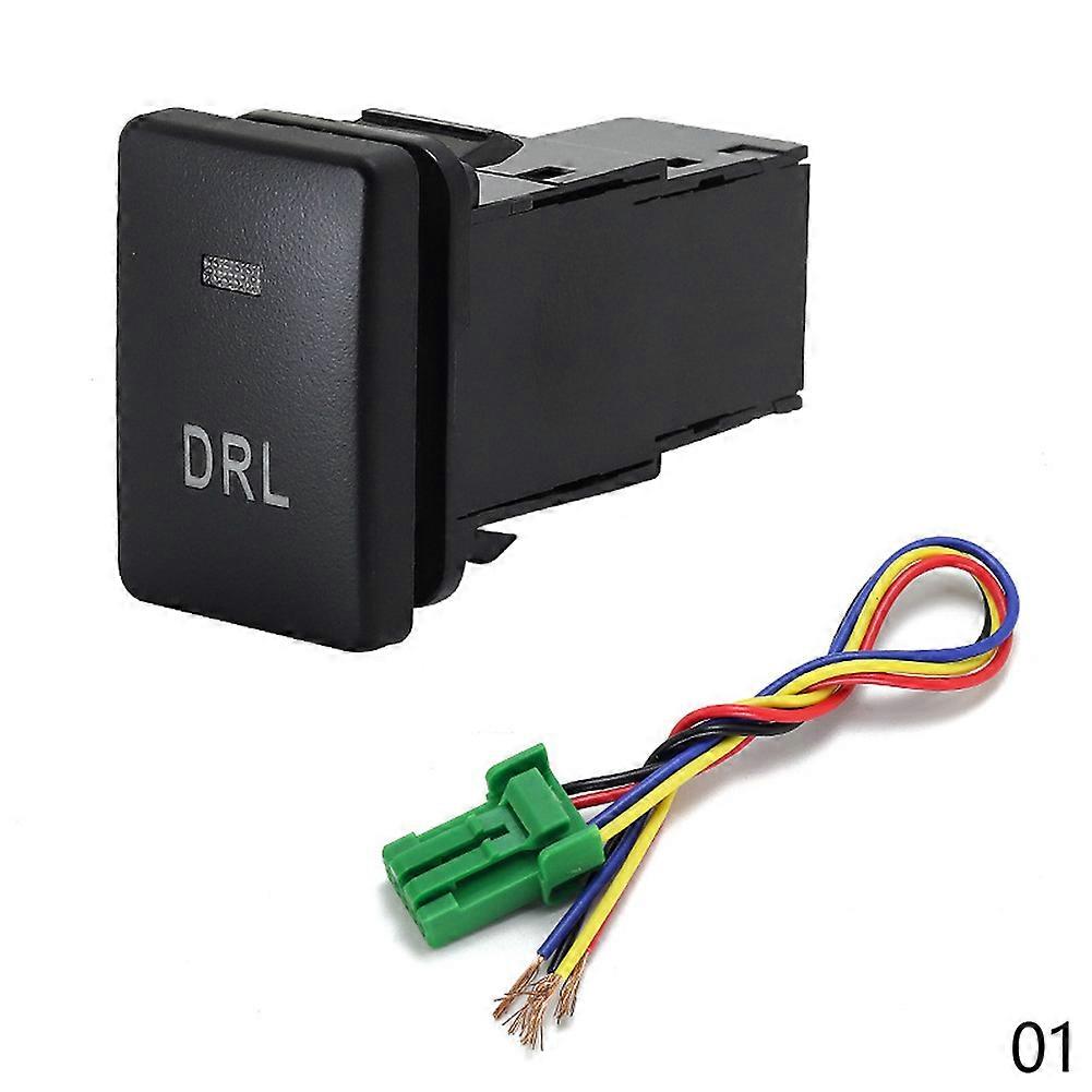 Green Car Led Drl Power Rearview Mirror Folding Button Front Rear Differential Lock Switch For Toyota Camry Prius Corolla Prado