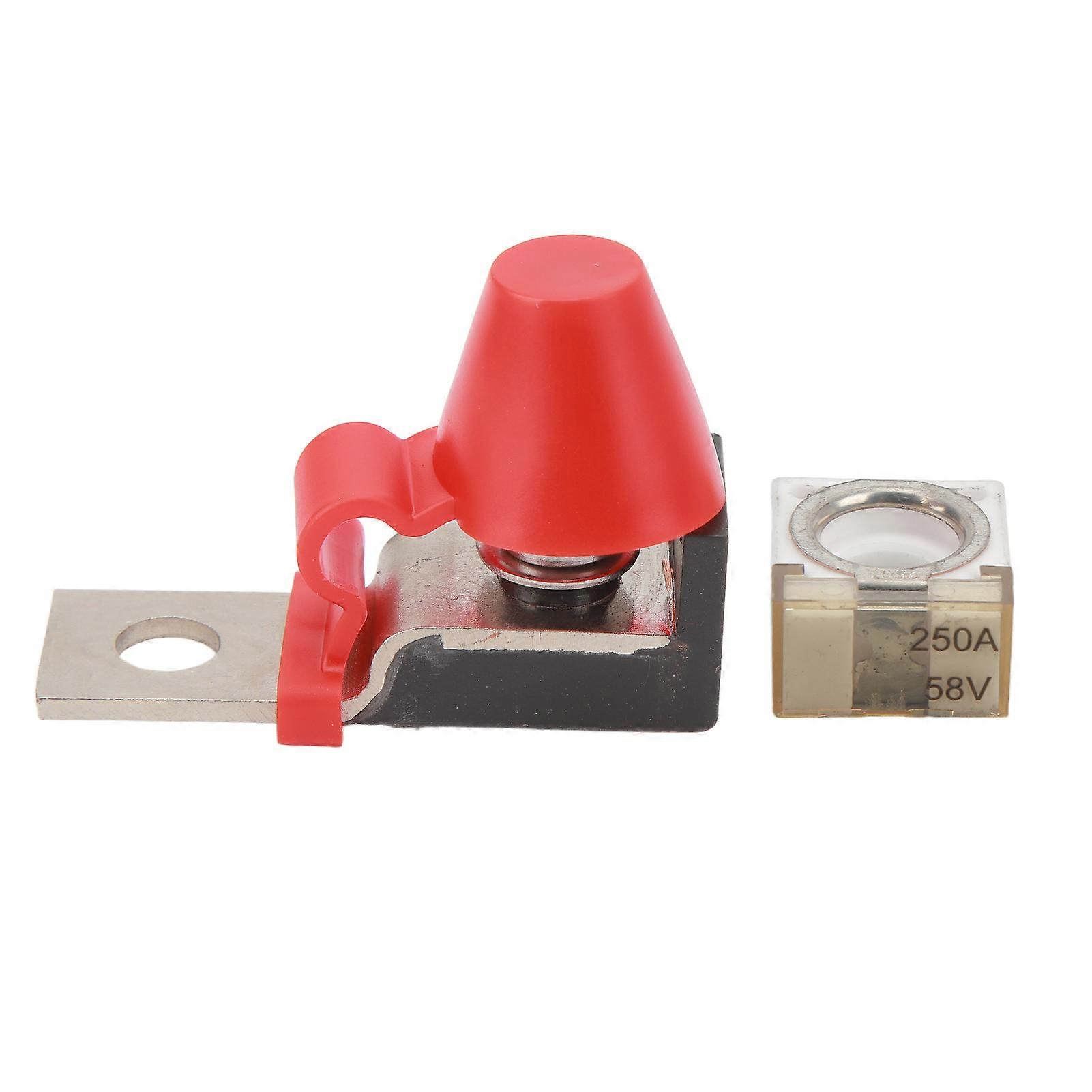 58V Terminal Fuse Block Kit with M8 Single Stud for Multiple Batteries Ignition Boat Truck RV Construction Vehicles 250A