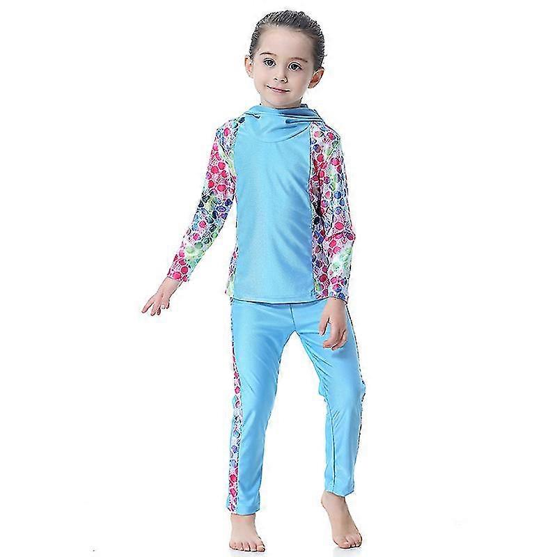 الصيف أطفال بنات مقنعات إسلامي مسلم ملابس سباحة غطاء كامل ملابس السباحة ملابس الشاطئ