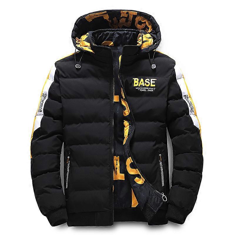 Men's Winter Quilted Jacket With Hood