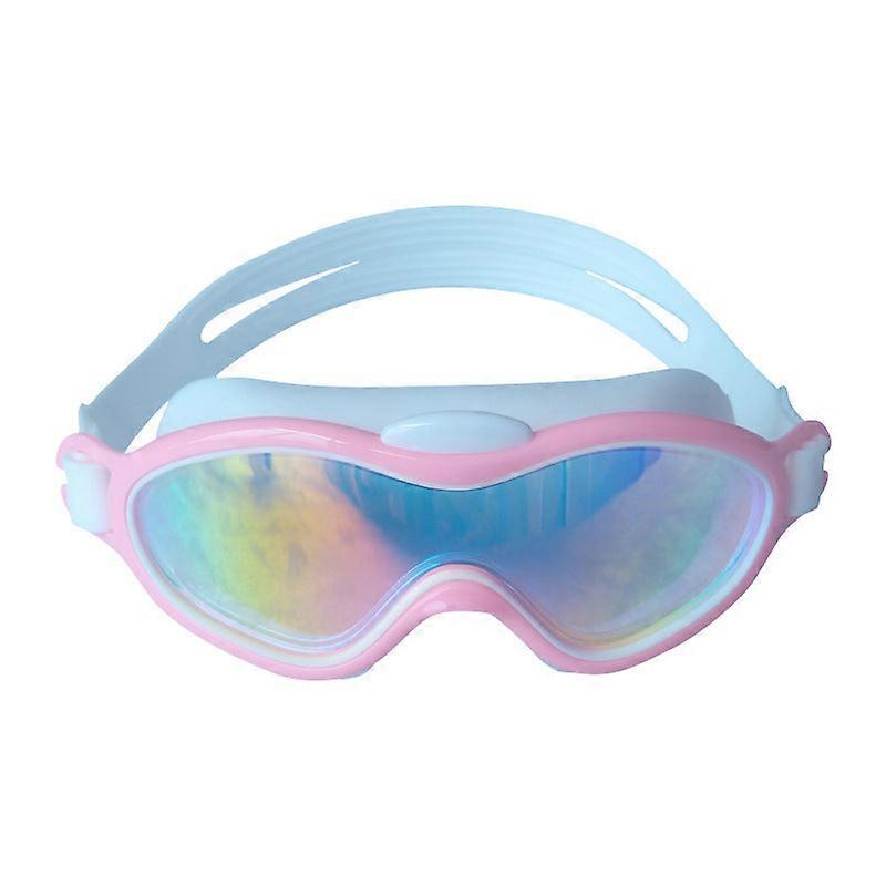 Children's Swim Goggles Hd Anti-fog Plating Large Frame Transparent Colorful Plain Waterproof Uv Protection