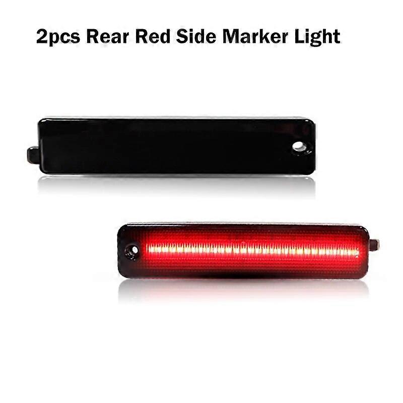 Meripihka / punainen täysi LED edessä + takasivuvalo 1998-2002 Pontiac Firebird Trans Am -suuntavilkkuvalaisimet T10 12V