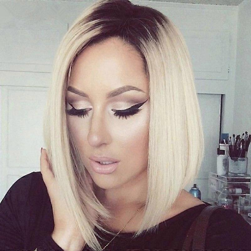 Damenperücke hellgold schulterlanges Schlüsselbeinhaar